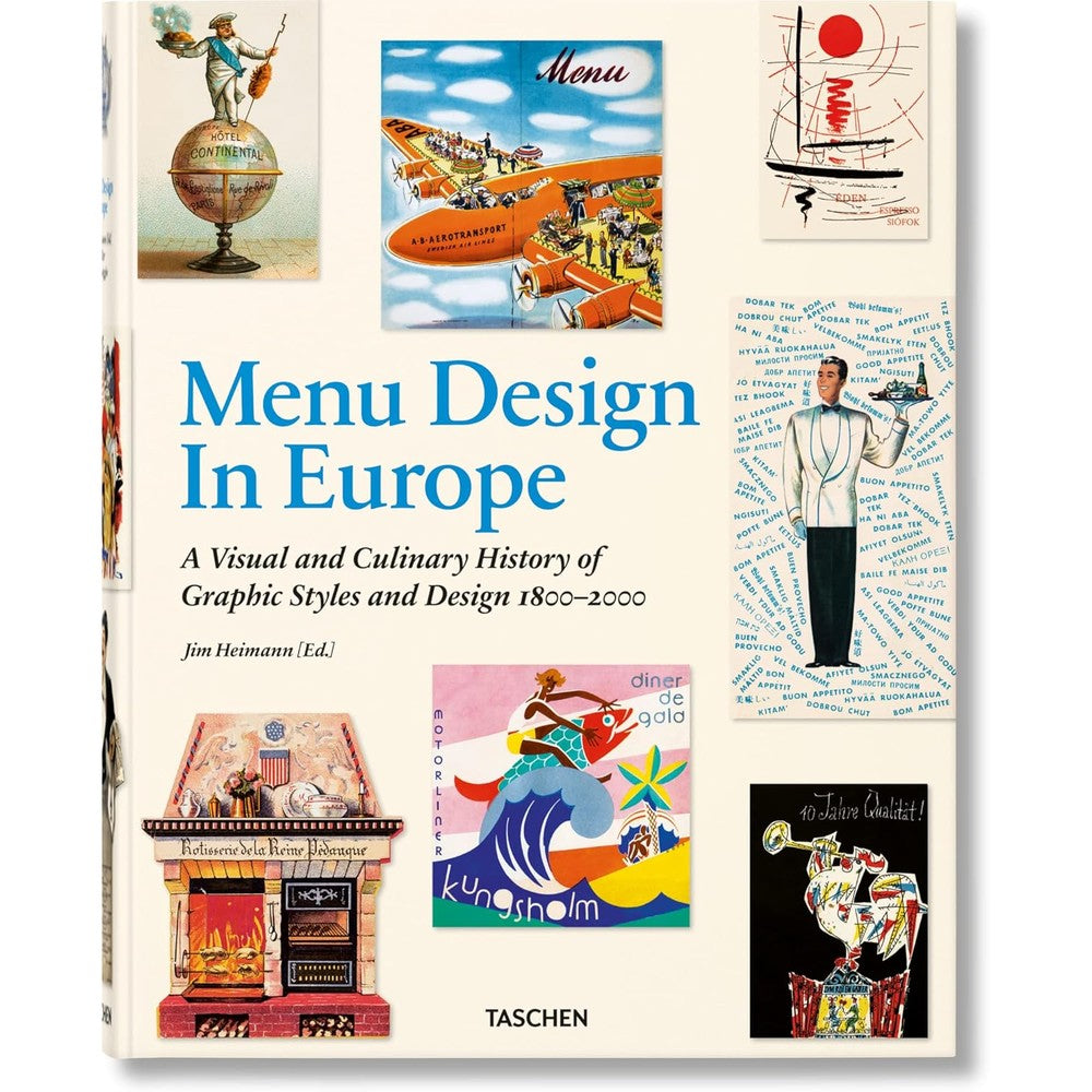 Taschen Menu Design In Europe Multilingual Edition Hardcover Book By Jim Heimann