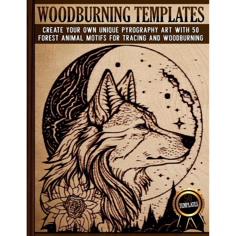SHR-Woodyard Studio Woodburning Templates Pyrography Designs For Tracing And Wood Burning Creative Wild Animal Motifs Paperback