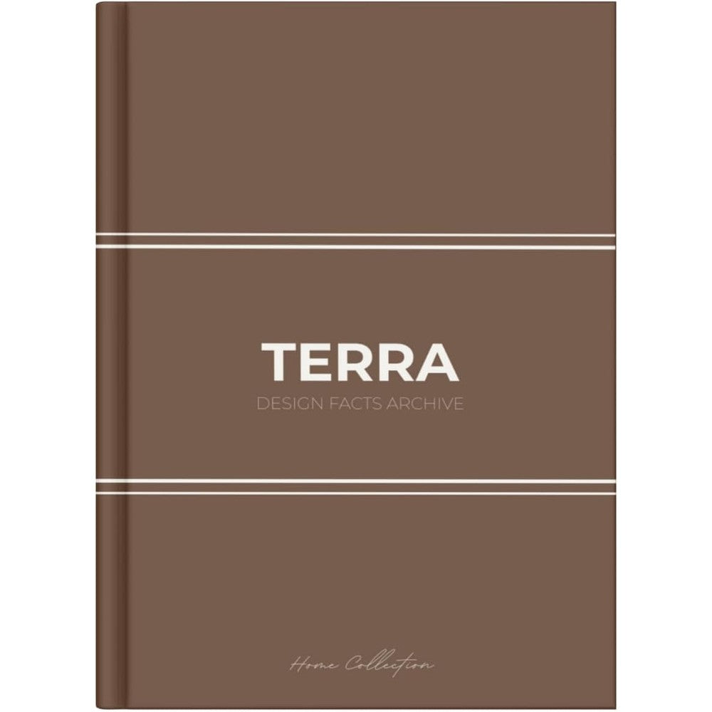 Tina Monograph TERRA Design Facts Archive Decorative Neutral Hardcover Minimalist Faux Display Book Large Brown