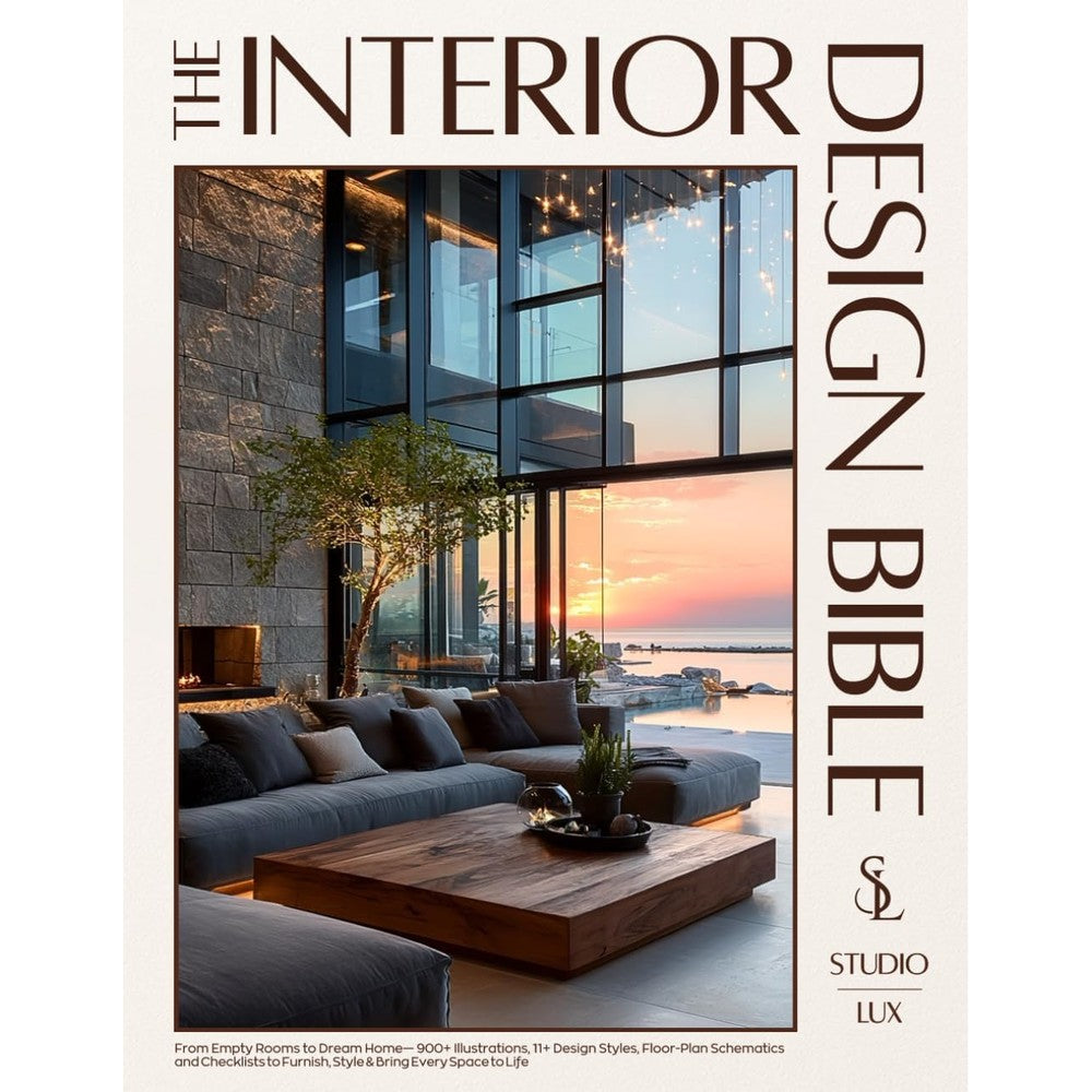 Studio Lux The Interior Design Bible From Empty Rooms to Dream Home Paperback Reference Guide Book with Nine Hundred Illustrations