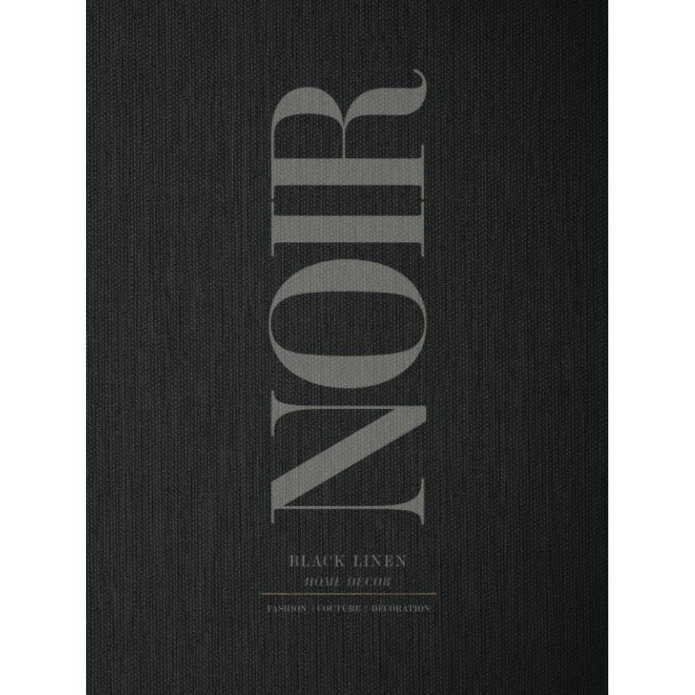 Elle Decore Noir Decorative Black Linen Style Book For Coffee Table Displays And Stacking Aesthetic Hardcover For Interior Design Styling