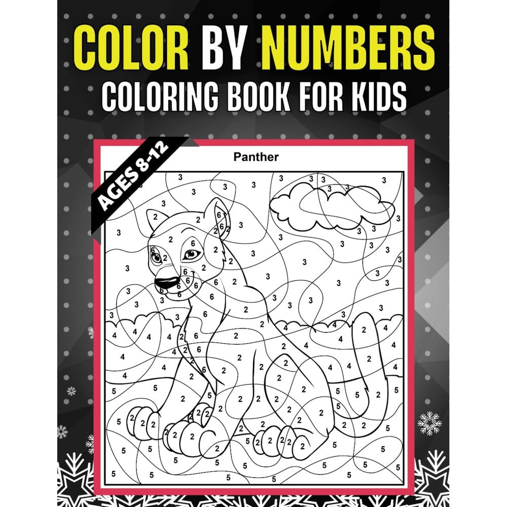 Katrin RED Coloring Color By Numbers Coloring Book For Kids Ages 8 to 12 Large Print Birds Flowers Animals Paperback Edition