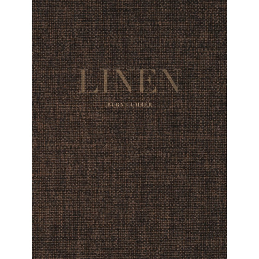 Maison Du Decor Burnt Umber Hardcover Decorative Coffee Table Book With Realistic Linen Fabric Effect Textured Brown Minimal Interior Layout