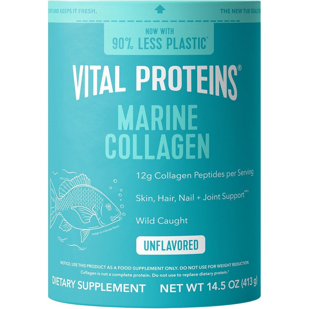 Vital Proteins Marine Collagen Peptides Powder Hydrolyzed Skin Hair Nails And Joints Supplement 14.5 Ounces
