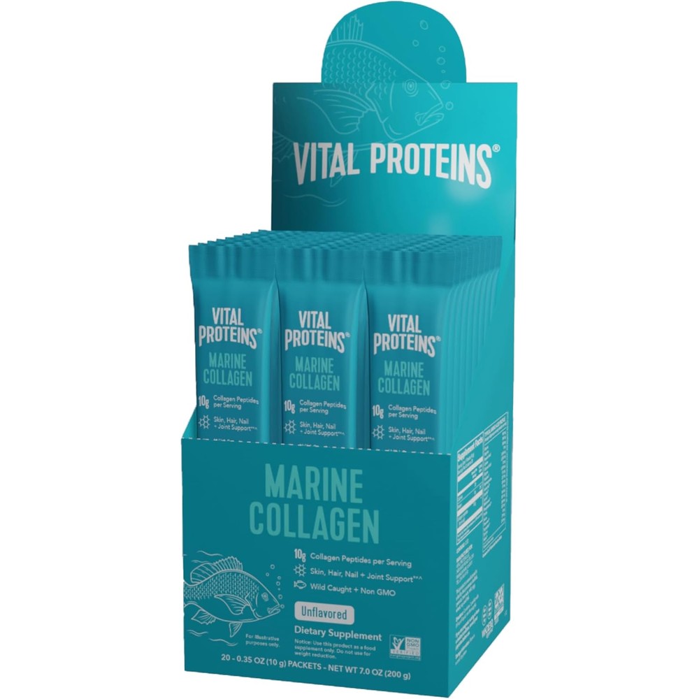 Vital Proteins Marine Collagen Unflavored Stick Packs 20 Count Powder Packets