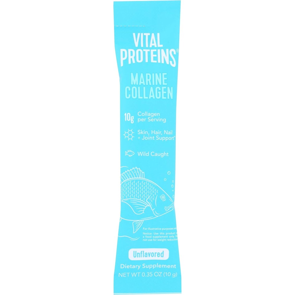 Vital Proteins Marine Collagen Stick Unflavored 10 Grams 0.35 Ounce Pack Of 20