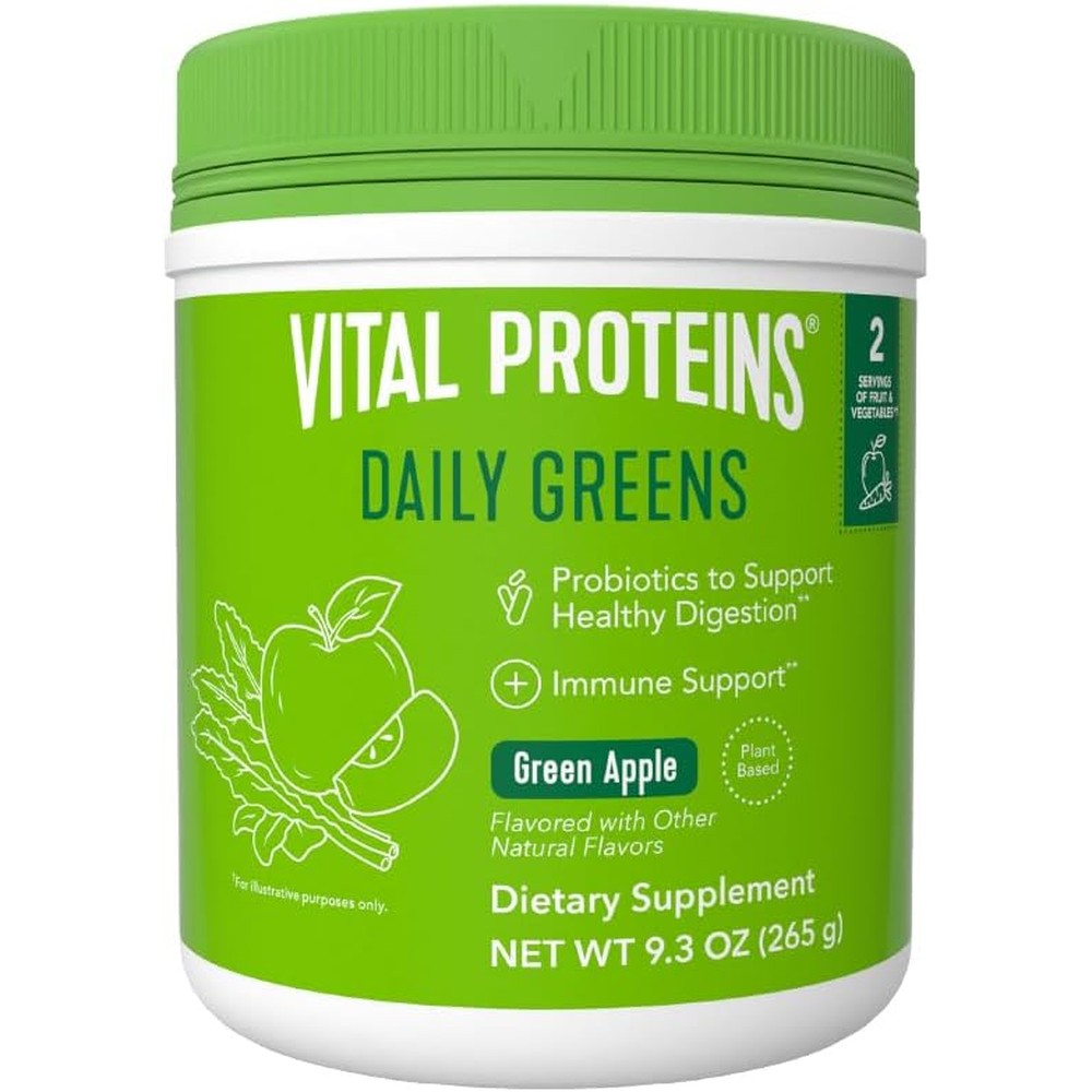 Vital Proteins Green Apple Daily Greens Dietary Supplement Powder 9.3 Ounces