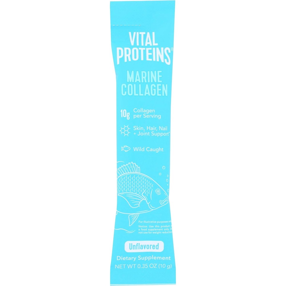 Vital Proteins Unflavored Marine Collagen Single Serving 0.35 Ounce Packet