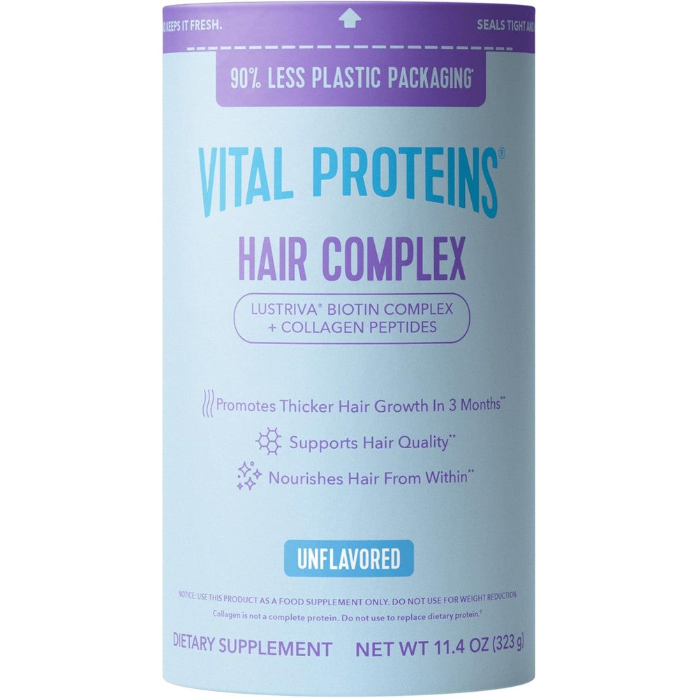 Vital Proteins Hair Complex Collagen Peptides and Biotin Unflavored Powder 11.4 Ounce