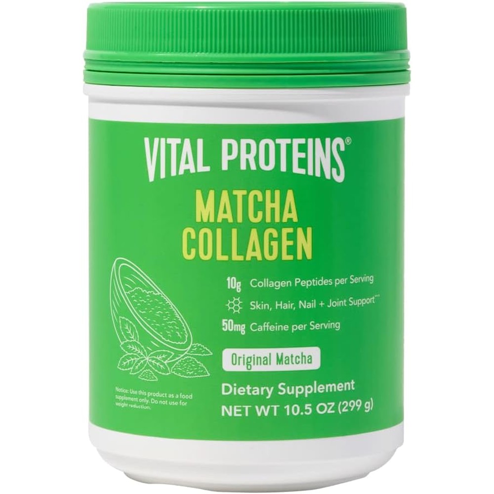 Vital Proteins Matcha Collagen Peptides Powder, Matcha Green Tea and Collagen Peptides, 10.5 Ounces