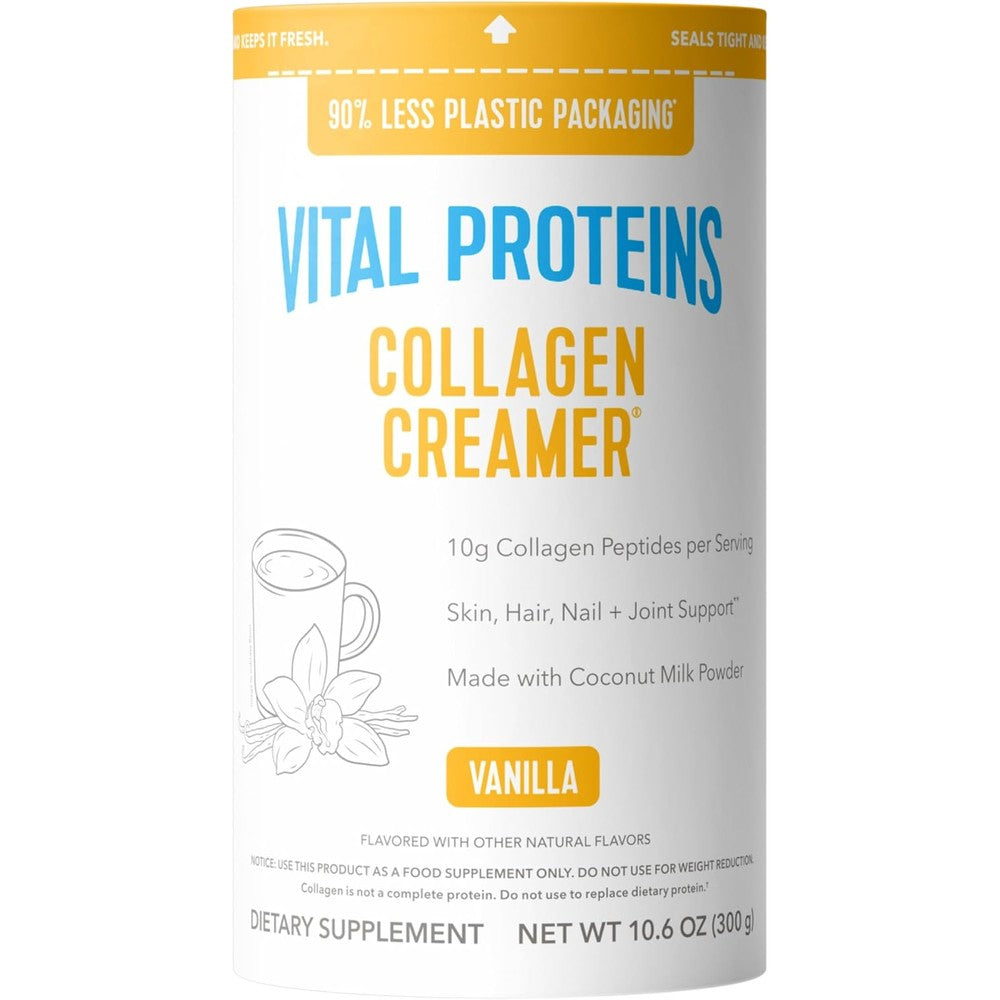 Vital Proteins Collagen Peptides Powder Vanilla Flavor 10.6 Ounces Collagen Coffee Creamer For Hair Skin Nails And Joint Support