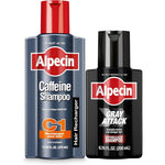 Alpecin C1 Caffeine Shampoo And Gray Attack Bundle For Men Hair Growth And Color Control