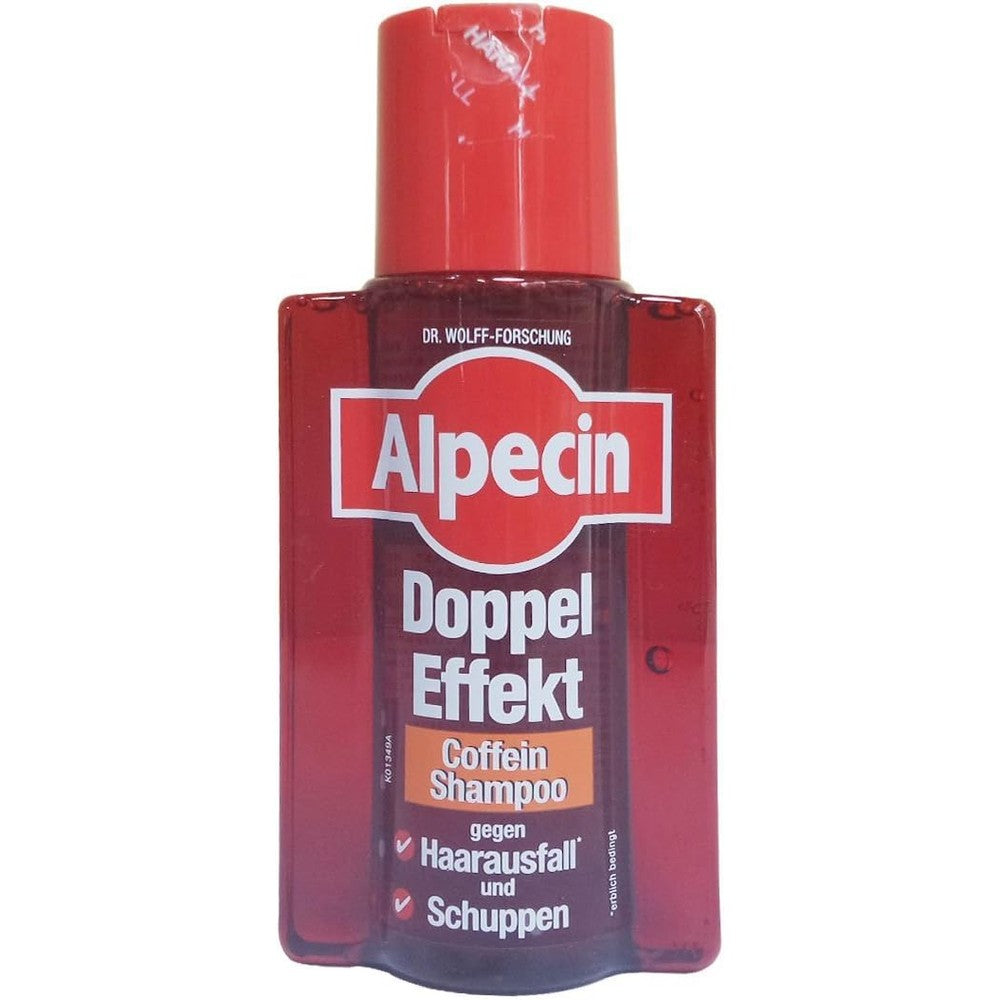 Alpecin Double Effect Caffeine Shampoo 200 Milliliters German Formulation For Hair Loss And Dandruff Control