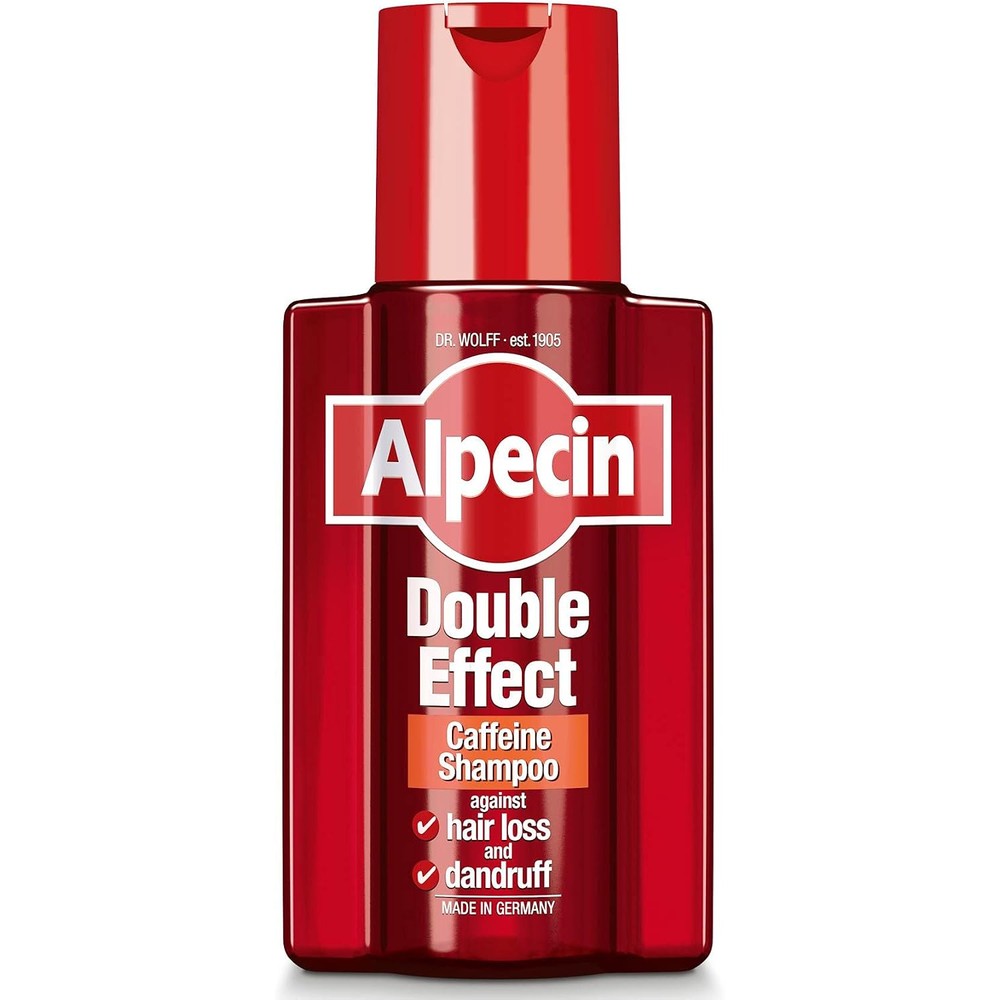 Alpecin Double Effect Caffeine Anti Dandruff And Hair Loss Shampoo For Men With Salicylic Acid And Piroctone Olamine 200 Milliliter