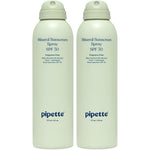 Pipette Baby Mineral Sunscreen Spray SPF 30, 6 Fluid Ounce Pack of 2, Water-Resistant Zinc Spray, Lightweight Continuous Sunscreen