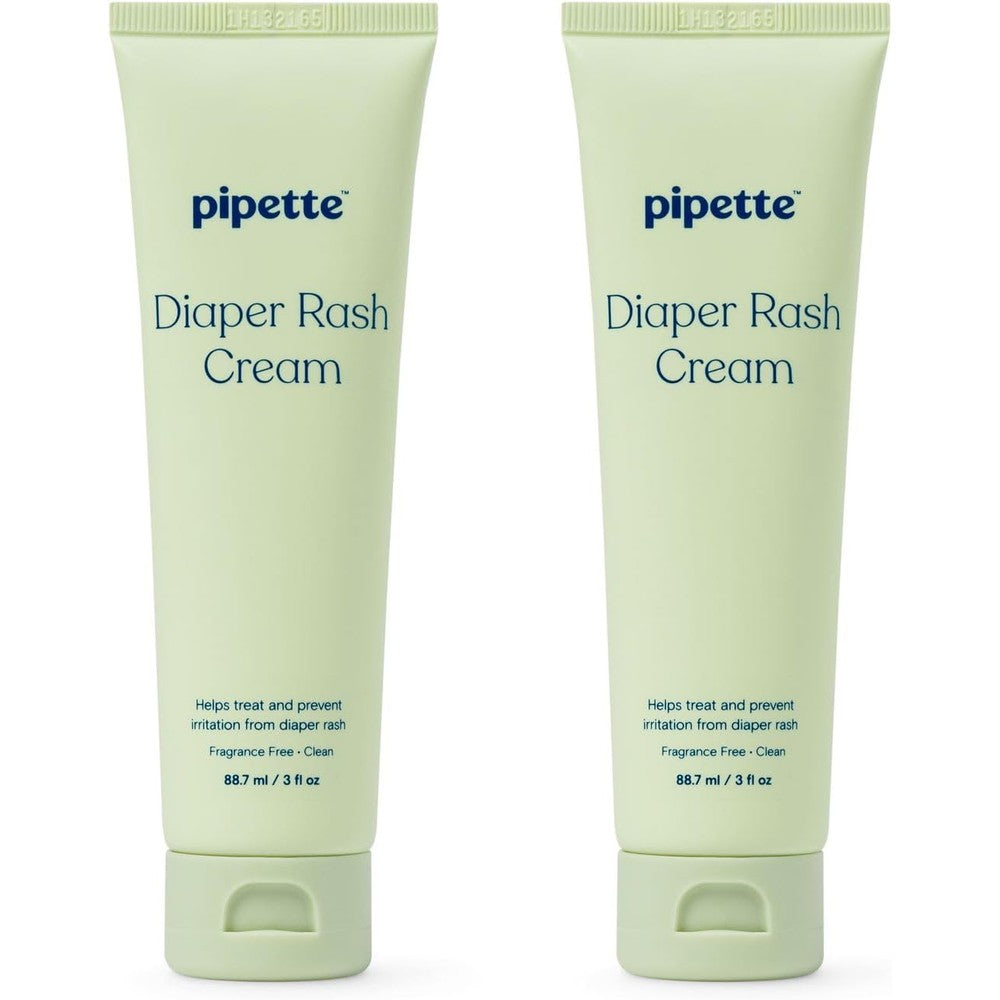 Pipette Diaper Rash Cream Relieve And Prevent With Non Nano Zinc Oxide Fragrance Free Baby Butt Cream 3 Fluid Ounce 2 Pack
