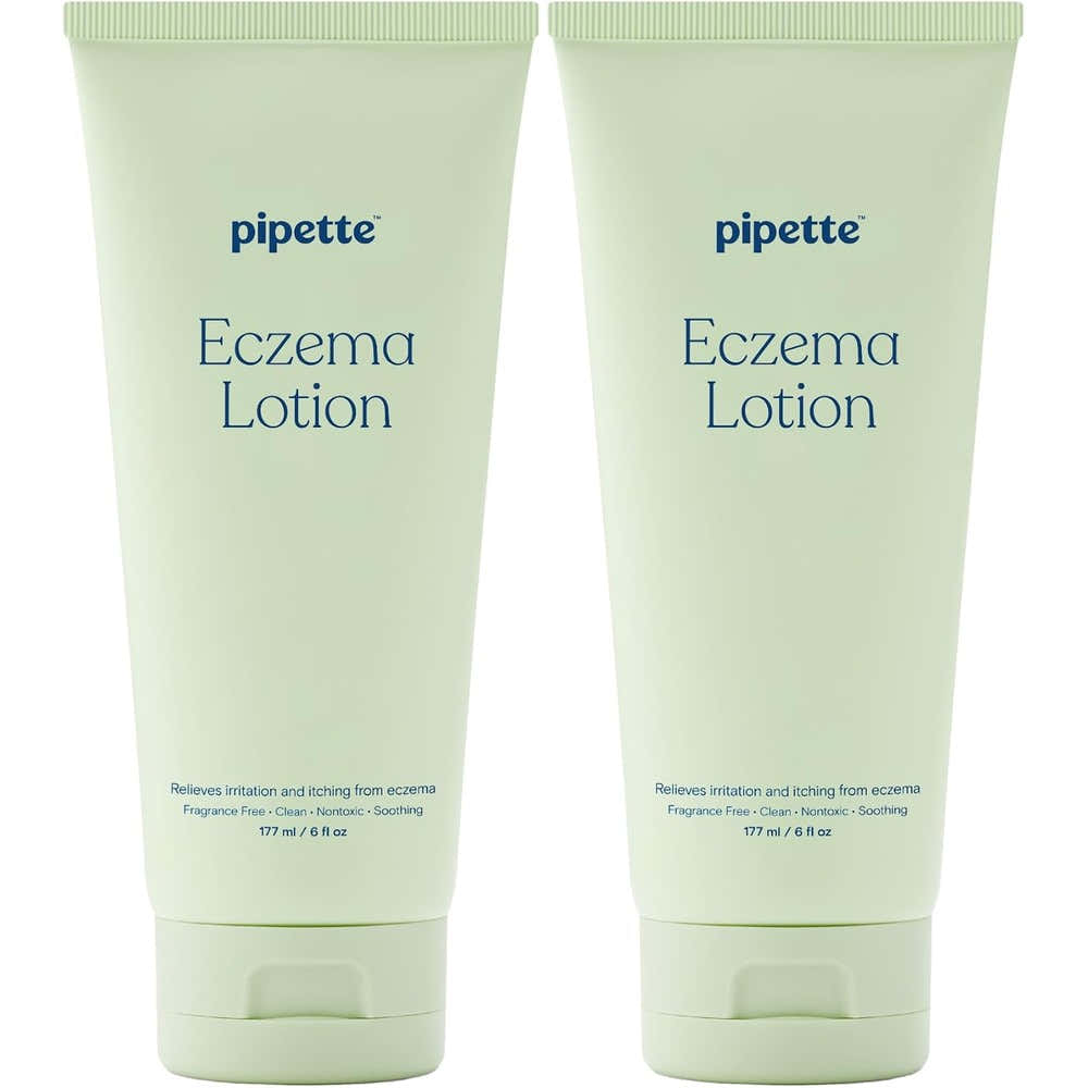 Pipette Baby Eczema Lotion Duo Pack Of 2 Fragrance Free Cream And Moisturizer 6 Fluid Ounce