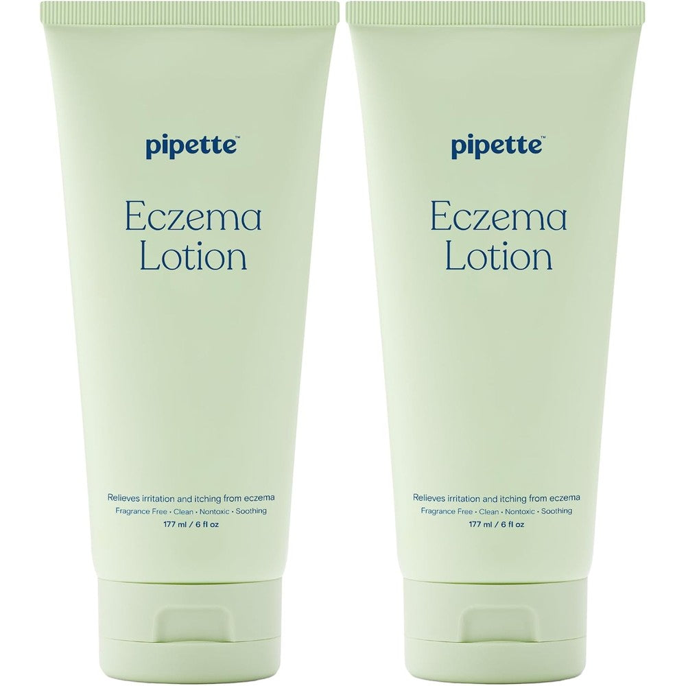 Pipette Baby Eczema Lotion Duo Pack Of 2 Fragrance Free Cream And Moisturizer 6 Fluid Ounce