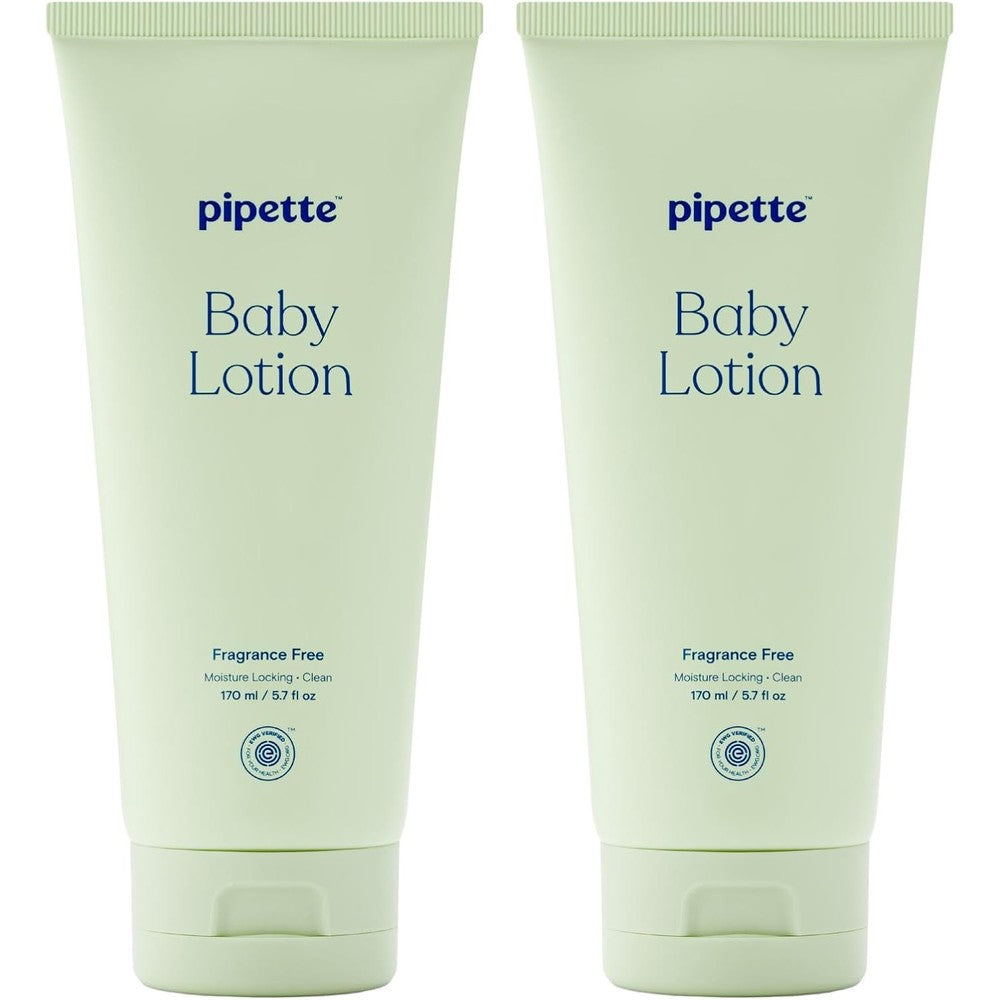 Pipette Baby Lotion Fragrance Free 5.7 Fluid Ounce Pack Of 2 Unscented Newborn Sensitive Skin Moisturizer