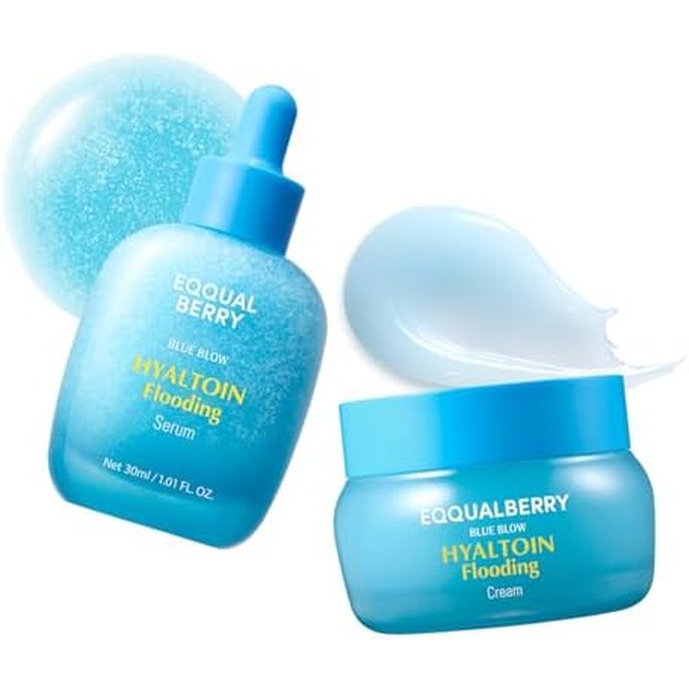 Eqqual Berry Cooling Hydrating Duo Serum And Cream Set For Deep Moisture Barrier Repair And Glass Skin Glow