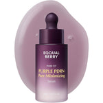 Eqqualberry Purple Pdrn Pore Minimizing Serum Vegan Collagen And Peptides For Skin Elasticity And Glass Skin Glow, 1.01 Fluid Ounce