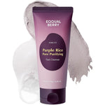 Eqqualberry Purple Rice Pore Purifying Pack Cleanser Dual-Use Clay Mask And Foam Cleanser 4.58 Ounces