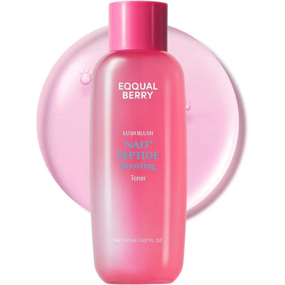 Eqqualberry NAD+ Peptide Boosting Toner 5 Percent NAD Plus And 13 Peptides Anti Aging Korean Skincare Hydrating Face Toner 5.07 Fluid Ounce 150 Mil...