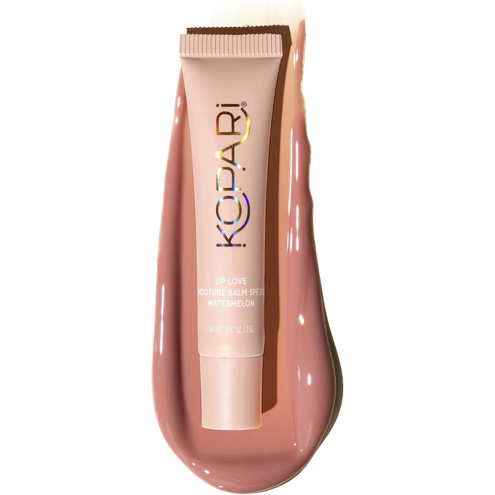 Kopari Lip Love Moisture Balm in Watermelon SPF 30 Tinted Mineral Lip Sunscreen With Ceramides And Squalane 0.35 Ounce