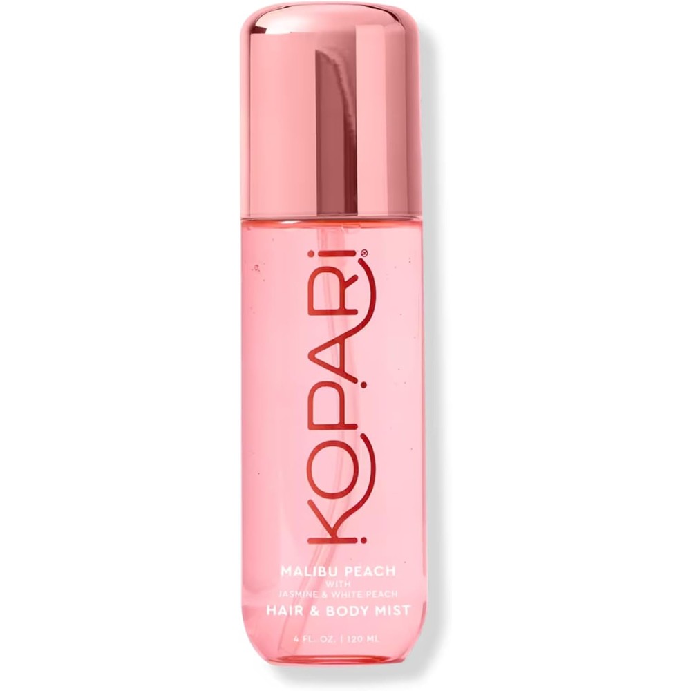 Kopari Hair And Body Mist Malibu Peach Long Lasting Tropical Scent Warm Floral Fragrance Spray 4 Ounce