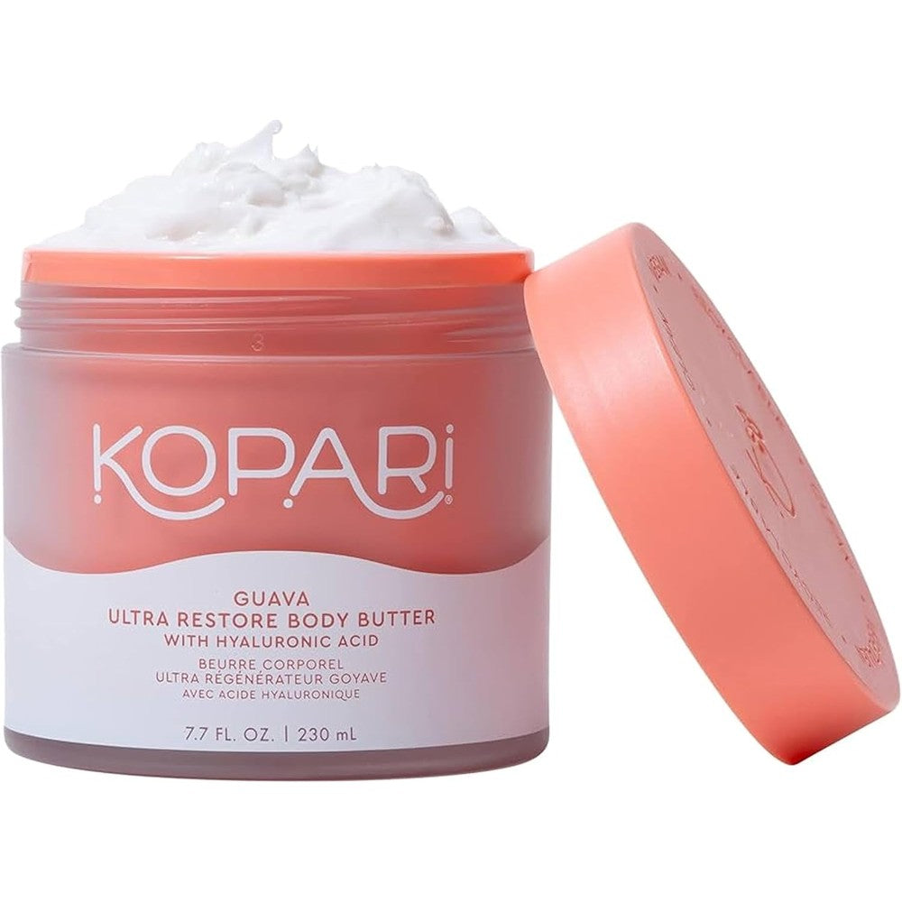 Kopari Ultra Restore Body Butter Whipped Lightweight Formula With Hyaluronic Acid And Mango Seed Butter Guava 7.7 Fluid Ounces