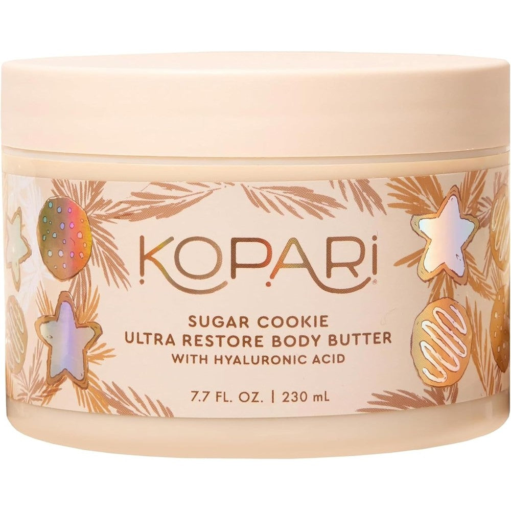 Kopari Sugar Cookie Ultra Restore Body Butter Hydrating Whipped Body Moisturizer With Hyaluronic Acid And Mango Seed Butter 7.7 Fluid Ounce