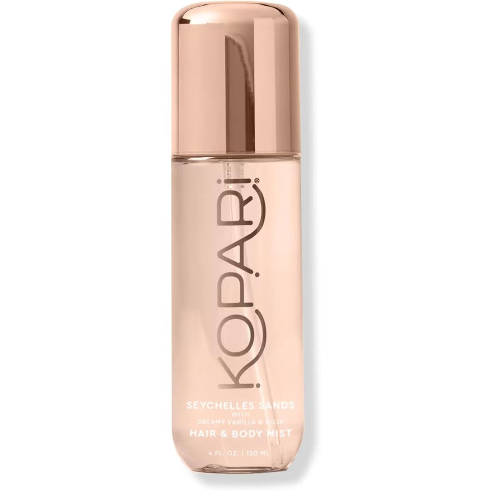 Kopari Hair And Body Mist Seychelles Sands Warm Toasted Vanilla And Musk Scent Fragrance Spray 4 Fluid Ounce
