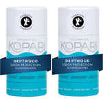 Kopari Aluminum Free Coconut Deodorant Driftwood Charcoal Plant-Based Everyday Odor Protection 2 Pack 4 Ounce