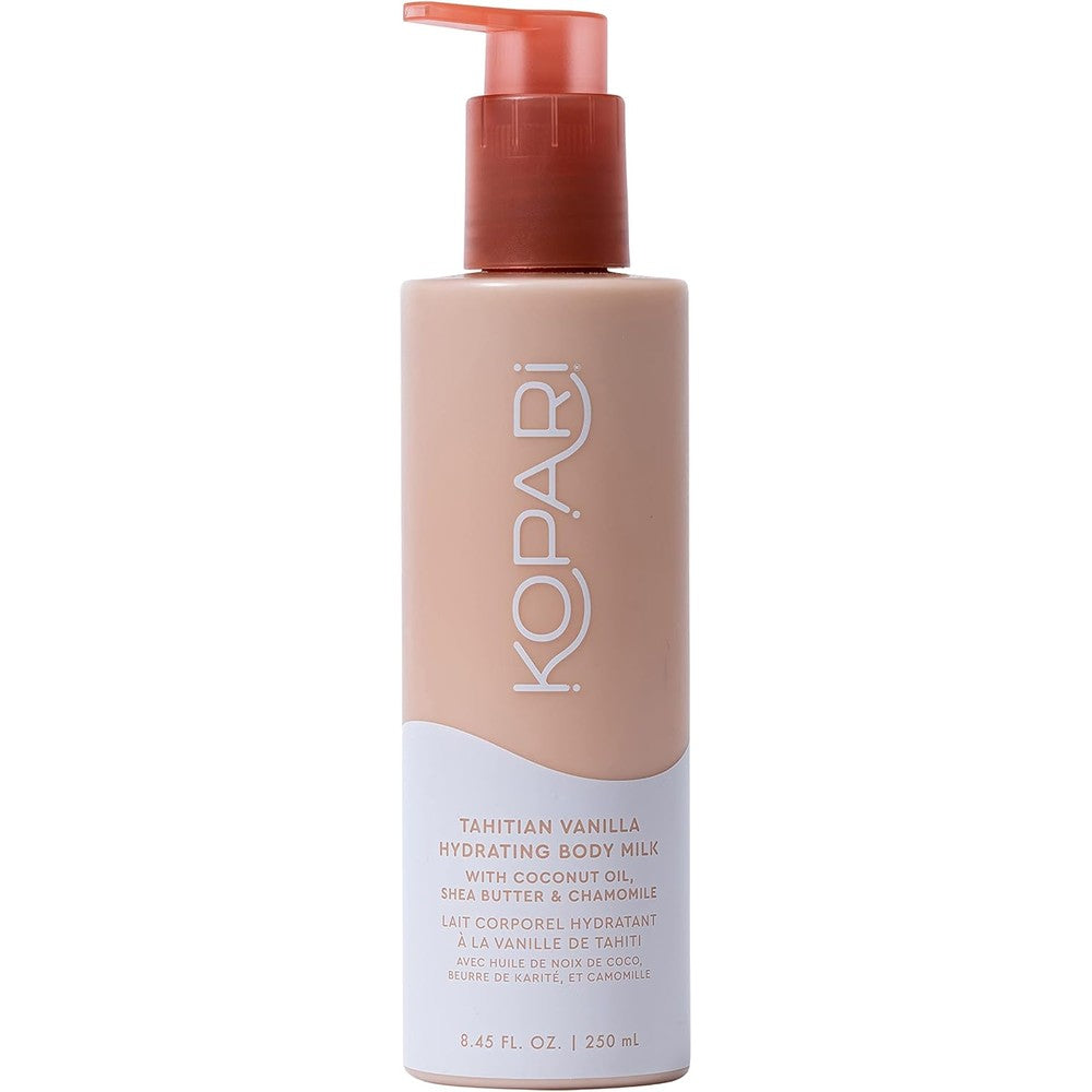Kopari Hydrating Body Milk Lotion Tahitian Vanilla Deep Moisture Shea Butter Chamomile 250 Milliliters 8.45 Fluid Ounce