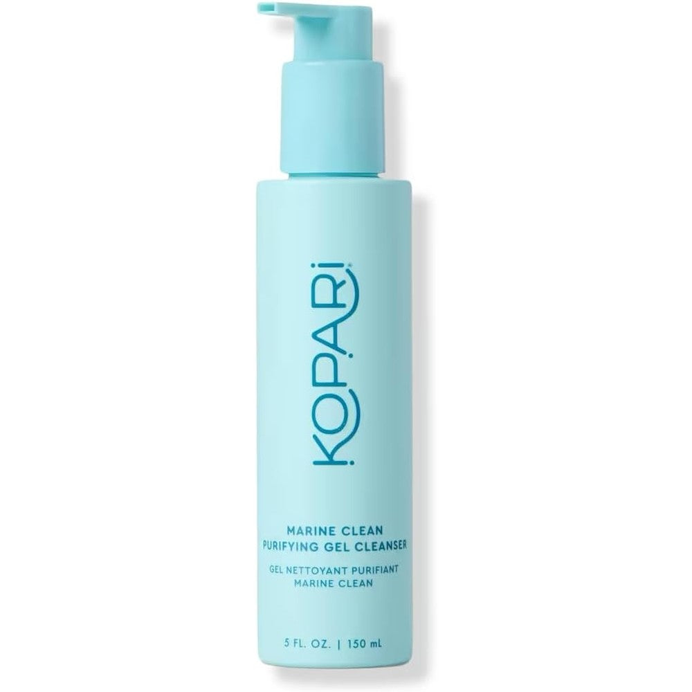 Kopari Marine Clean Purifying Gel Cleanser Infused With Amino Acids And Vitamin B5 Dual Action Gentle Face Wash 5 Fluid Ounces