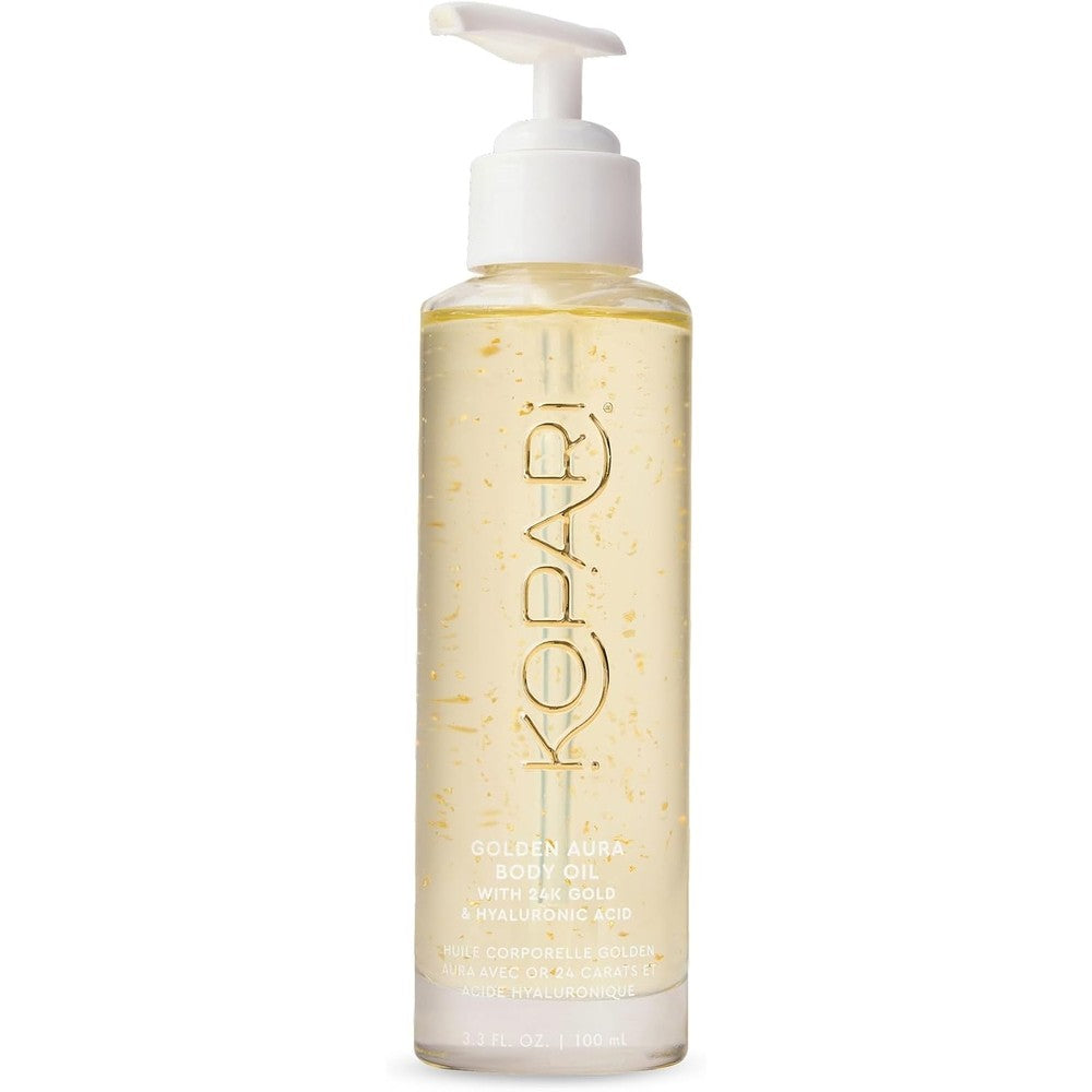 Kopari Golden Aura Body Oil with Pure 24K Gold and Hyaluronic Acid Hydrating Formula 3.3 Fluid Ounce