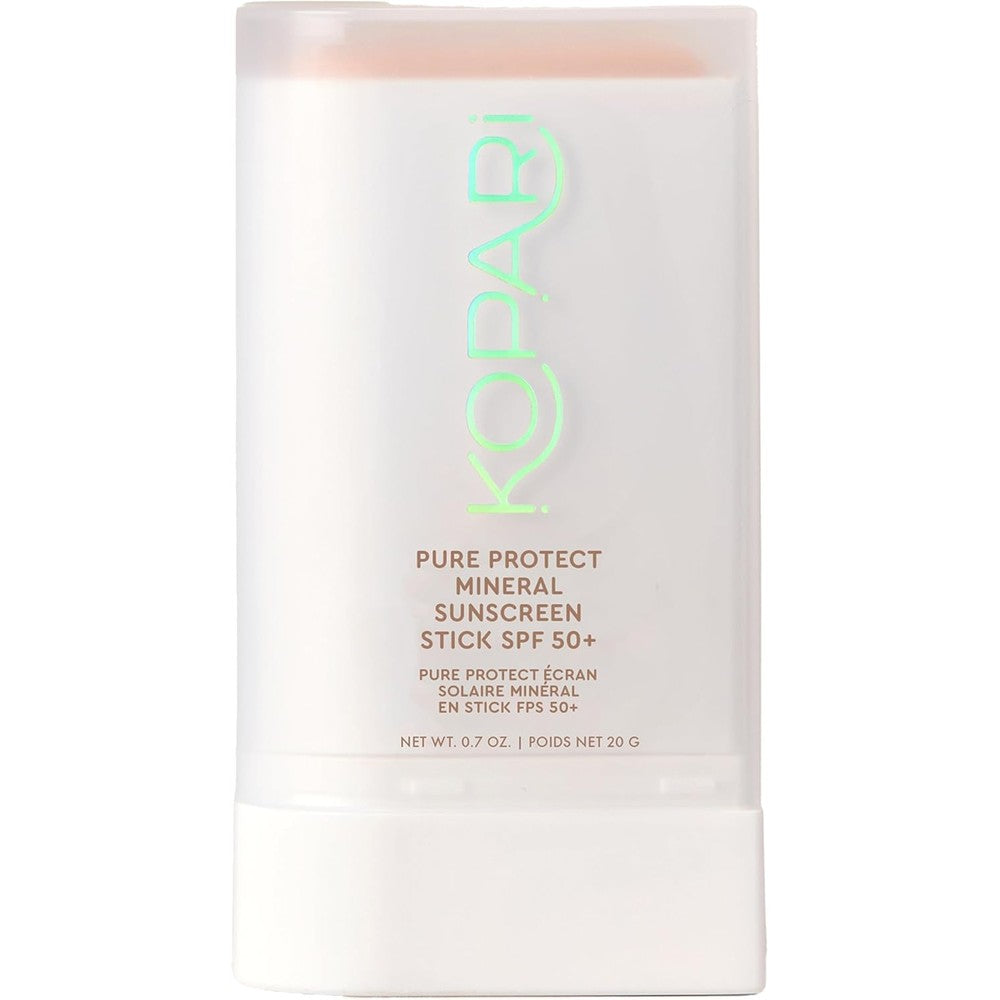 Kopari Pure Protect 100% Mineral Sunscreen Stick SPF 50+ Clear Zinc Oxide Face And Body Sunscreen With Argan Oil And Shea Butter, 0.7 Ounce