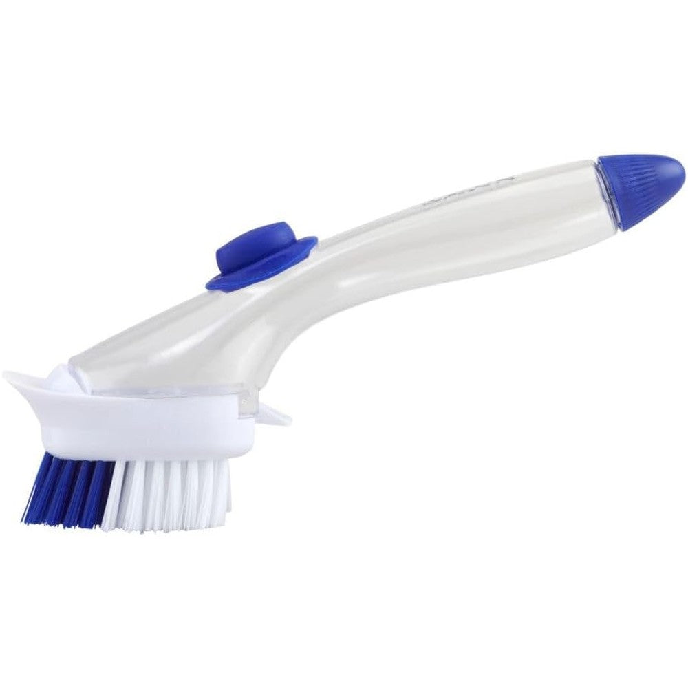 Dawn Kitchen Brush Button Wand Refillable Dish Soap Dispenser Scrubber Brush With Built-In Corner Scraper 1 Count