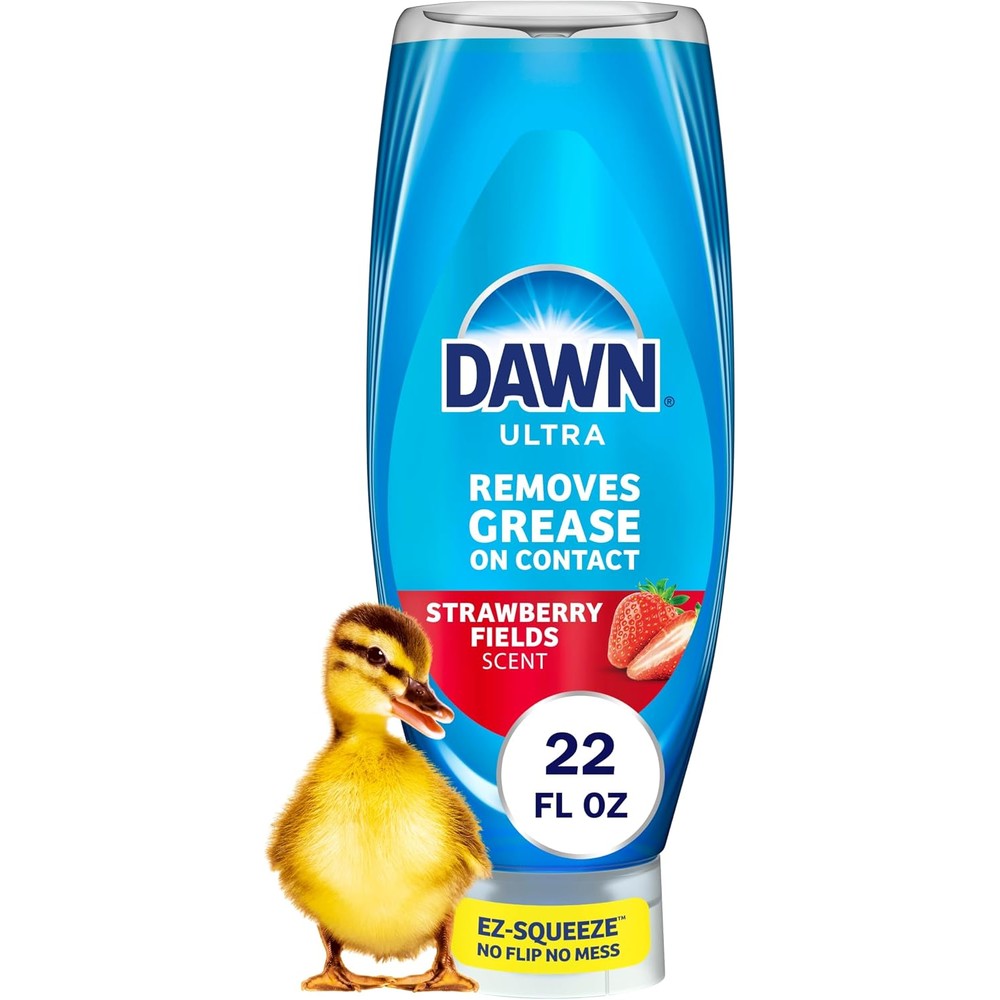 Dawn Ultra EZ Squeeze Dish Soap Dishwashing Liquid Strawberry Fields Scent 22 Fluid Ounce