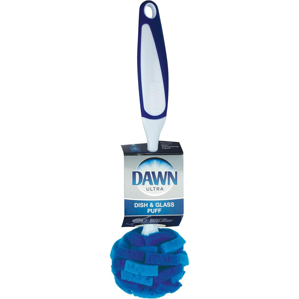 Dawn Ultra Puff Glassware And Dish Cleaning Brush White Ergonomic Sponge Handle