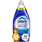 Dawn Platinum Dish Soap Fresh Rain Scent Liquid Dishwashing Detergent Powerful Tough Grease Removal 30 Fluid Ounces