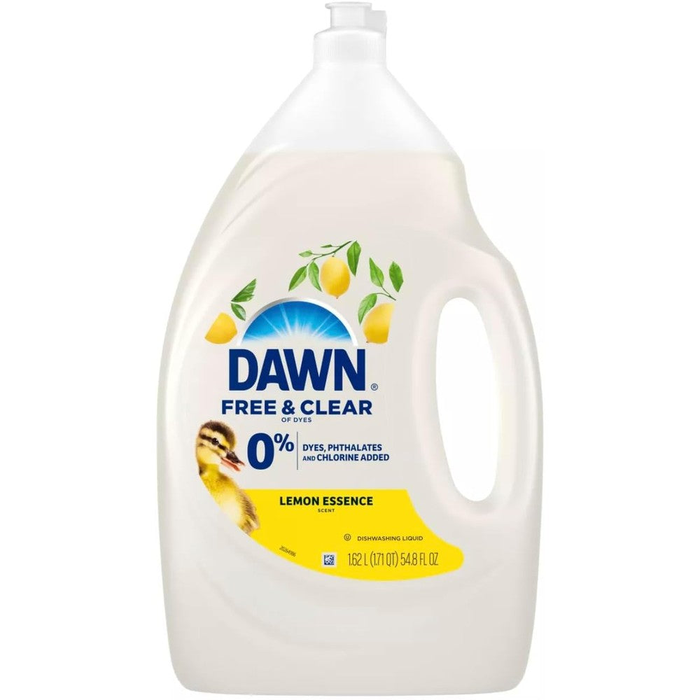 Dawn Free And Clear Dishwashing Liquid Soap Refill Lemon Essence 54.8 Fluid Ounce