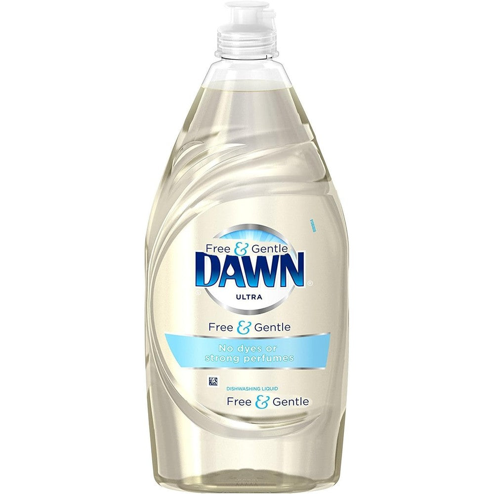 Dawn Free And Gentle Dishwashing Liquid Dish Soap Hypoallergenic Dye Free Formula 18 Fluid Ounce Pack Of 2