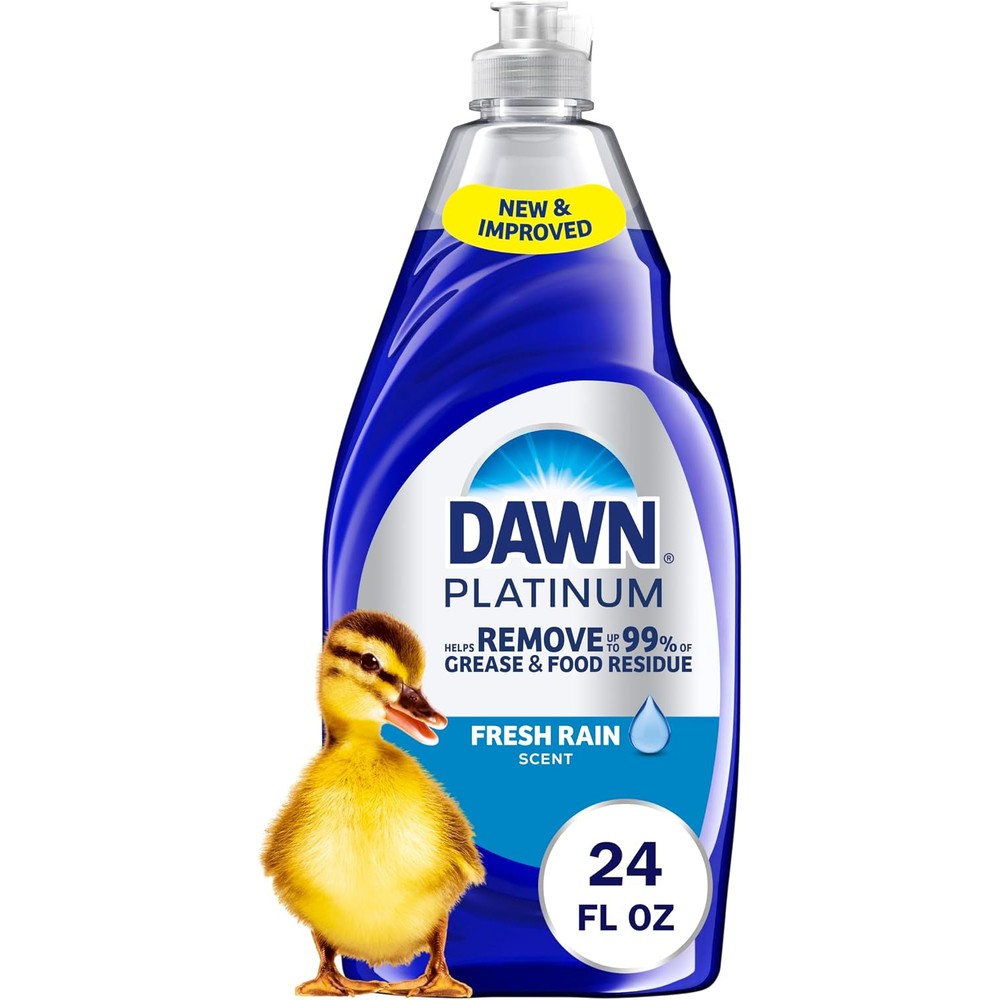 Dawn Platinum Dishwashing Liquid Dish Soap Fresh Rain Scent 24 Fluid Ounce