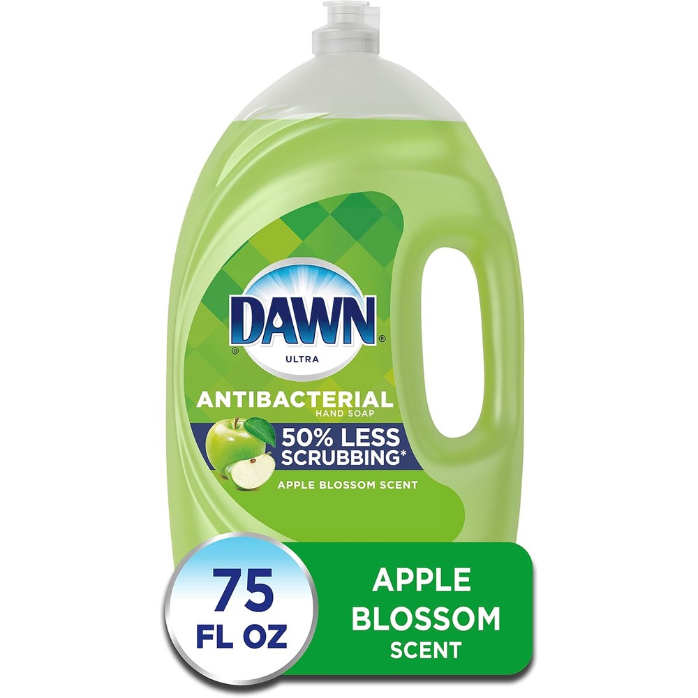 Dawn Ultra Antibacterial Dishwashing Liquid Hand Soap Apple Blossom Scent 75 Fluid Ounce