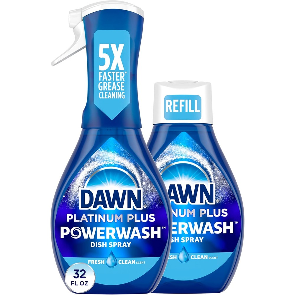 Dawn Powerwash Spray Starter Kit Platinum Dish Soap Fresh Scent 1 Starter Kit Plus 1 Refill 32 Fluid Ounces