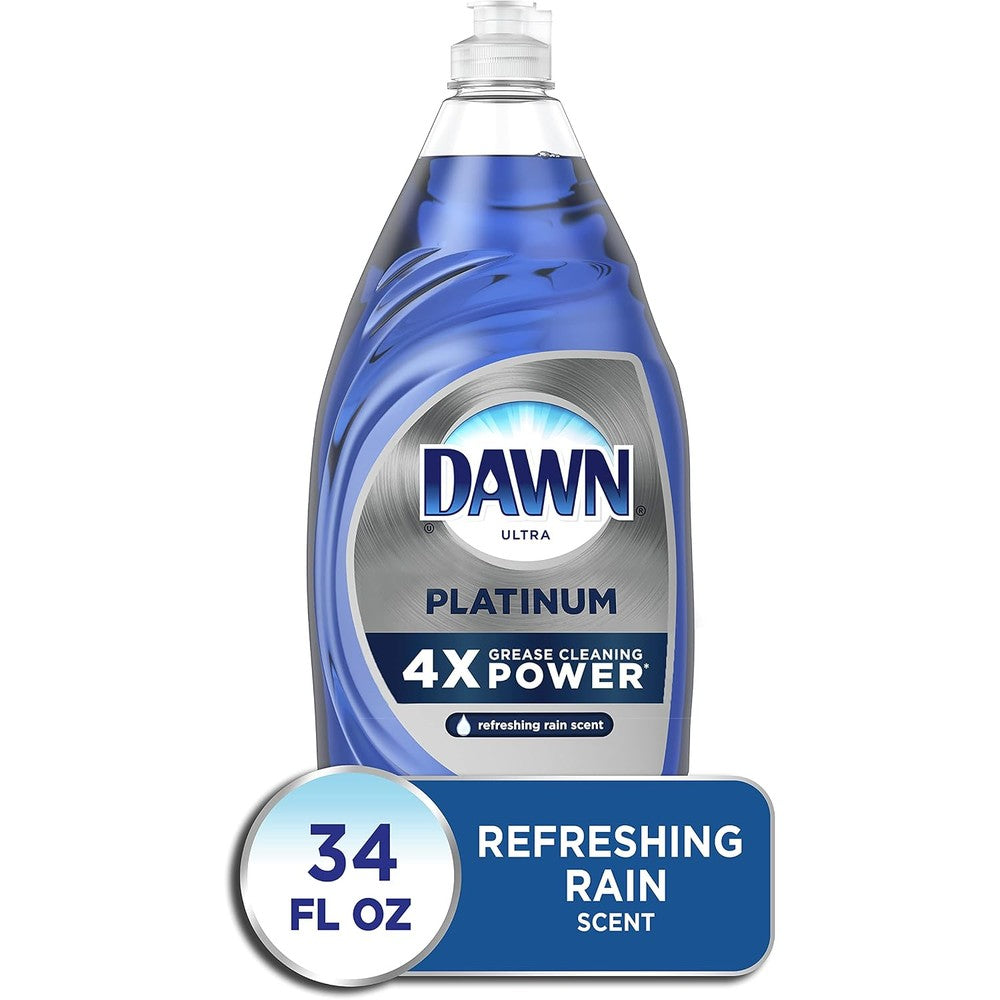 Dawn Platinum Dishwashing Liquid Dish Soap Refreshing Rain Scent 34 Fluid Ounces