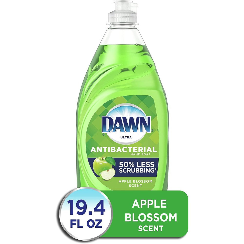 Dawn Ultra Antibacterial Hand Soap And Dishwashing Liquid Apple Blossom Scent 19.4 Fluid Ounce