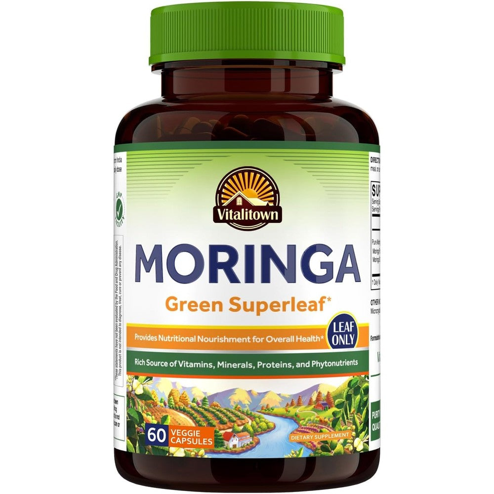 Vitalitown Moringa Capsules Pure Moringa Oleifera Leaves 11000 Milligrams 60 Count