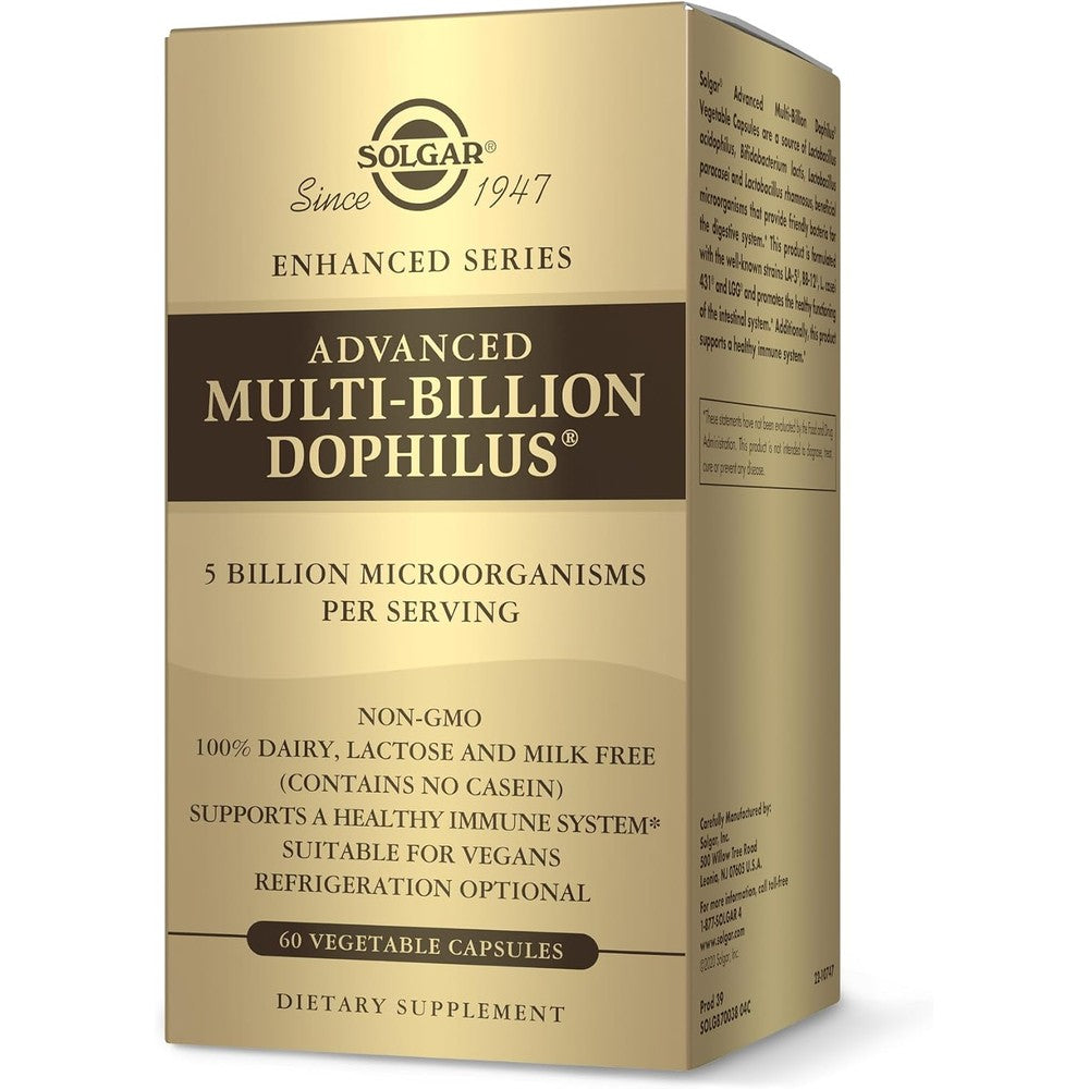 Solgar Advanced Multi Billion Dophilus Vegetable Capsules 60 Count